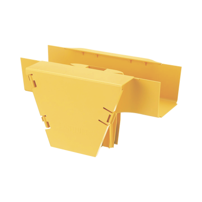 Accesorio en T con Conexión Horizontal y Bajada Vertical a 90º, Para Canaletas FiberRunner™ 4x4, Color Amarillo  FRVT4X4LYL
