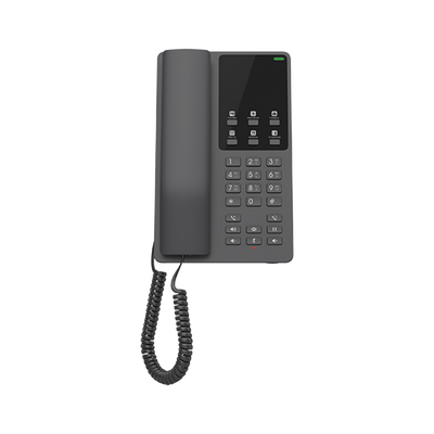 GHP621, Teléfono Hotelero IP Negro, 2 cuentas SIP 2 líneas, GDMS, soporta PoE