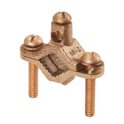 Abrazadera de Bronce para Tierra Física para Conductor 2 AWG, 1 Pieza  GPC2-1D-C