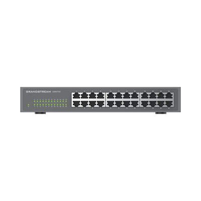 GWN7703, Switch No Administrable, 24 puertos Giga Ethernet, Gabinete metálico escritorio o rack