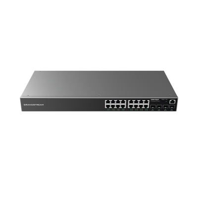 GWN7802P, Switch PoE Administrable capa 2, 16 x GigaEth PoE/PoE+ y 4 x Giga SFP, 270w, 30w máx puerto PoE