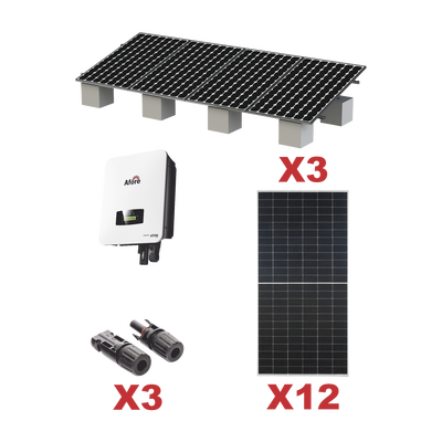 Kit Solar Interconexion  / 7kW  220Vca / Inversor AFORE / Montaje Incluido  HNS7000TLKIT1