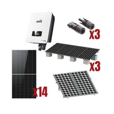 Kit Solar Interconexion  / 8kW  220Vca / Inversor AFORE / Montaje Incluido  HNS8000TLKIT1