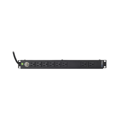 HTCM-1U,  Barra de contactos (PDU) de 8 Contactos, Rack 19" 1UR.