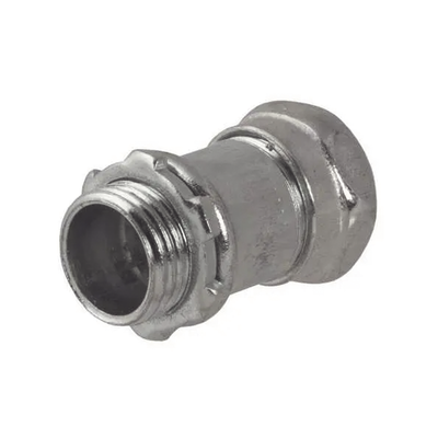 Conector Recto Compresión de Acero Galvanizado para Pared Delgada de 1 1/4". HUB-2905