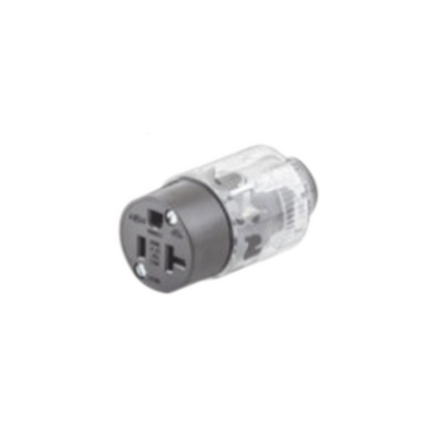 Conector Iluminado 20 A 125 V CA 2 Polos 3 Hilos (Nema 5-20R).: HUB-520-LC