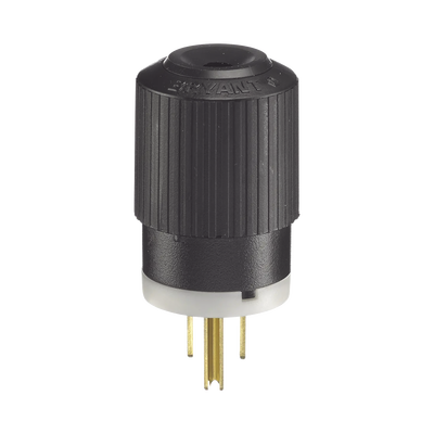 Clavija Negra 15 A 125 V CA 2 Polos 3 Hilos (NEMA 5-15P).    HUB-BRY-5266-NP