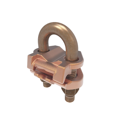 Conector Mecánico para Cable Calibre 4 a 2/0 AWG / Paralelo o 90° a Tubo de 3/8" o Varilla de 5/8" - 3/4". HUB-GAR-6426