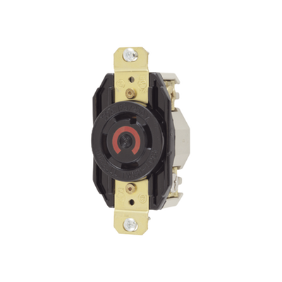 Receptáculo con Bloqueo de Media Vuelta Industrial 30 a 125/250 V CA / 3 Polos 4 Hilos / Nema L14-30R.  HUB-HBL-2710