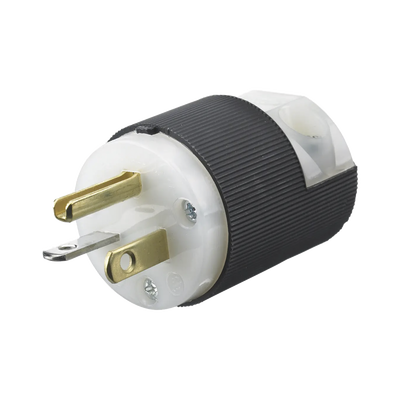 Clavija Entrada Recta/ 20 A 125 V/ 2 Polos 3 Hilos/ Nema 5-20 P/ Grado Industrial- Comercial.: HUB-HBL5366C