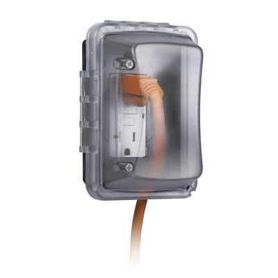 Cubierta Resistente a Intemperie/ 1 Unidad/ Horizontal/Vertical/ Profundidad 2-3/4"/ Transparente.  HUB-MM-410-C