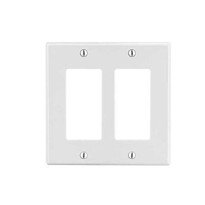 Tapa para Caja Multigang / Contacto Doble / Color Blanco. HUB-P262W