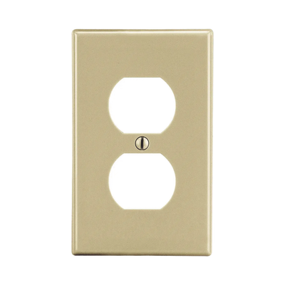 Placa de Pared para Contacto Duplex Color Marfil.: HUB-P8I