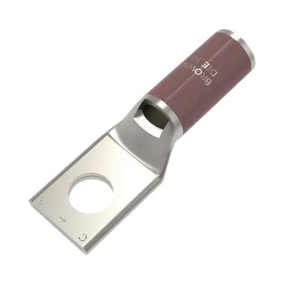 Zapata Terminal de Compresión BURNDY Cañón Corto para Tornillo de 3/8" y Calibre 2 AWG. HUB-YA2-CL4-BOX | Humberto Chacon Zapata Terminal de Compresión BURNDY Cañón Corto para Tornillo de 3/8" y Calibre 2 AWG. HUB-YA2-CL4-BOX