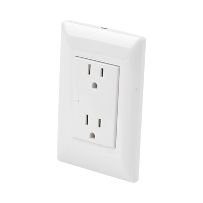 Contacto Inteligente de Pared Doble 120, 15A, con Supresor de Picos Tipo A.   :INTELI-GROUND