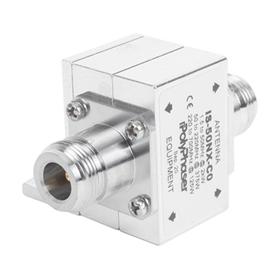 Protector RF Coaxial Para 1.5 a 700 Mhz Con Conectores N Hembra en Ambos Lados Con Ceja Lateral, 10 Años de Garantía  IS-50NX-CO  IS-50NX-CO