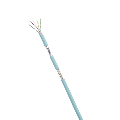 Bobina de Cable Blindado SF/UTP Categoría 6A, Uso Industrial con Resistencia al Aceite y Rayos UV, Multifilar 24/7 (Flexible), Color Azul Cerceta, Bobina de 305m  ISFCH6X04ATL-UG