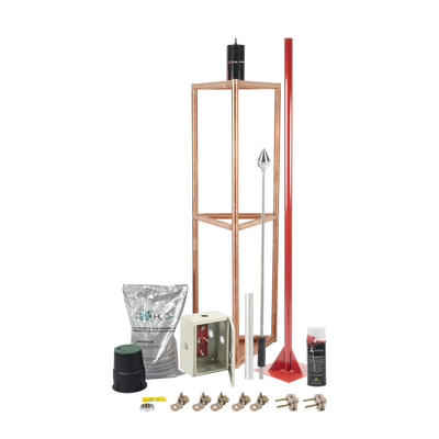 Kit Pararrayo con Accesorios para Protección de Diámetro de 300m. KITMASTER05V2