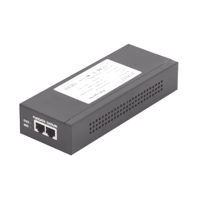Inyector Super Hi-PoE / 56 Vcd / 60 Watts / Para Domos HIKVISION PTZ / IP (-AE / DE) / Soporta 802.3 af / at LAS60-57CN-RJ45