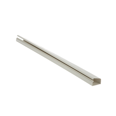 Canaleta LD10 de PVC rígido, con cinta adhesiva para instalación sin herramientas, de 38.4 x 24 x 3048 mm, Color Blanco Mate LD10IW10-A
