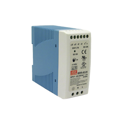 Fuente de poder Industrial Riel Din 24Vcd, 40W MDR-40-24