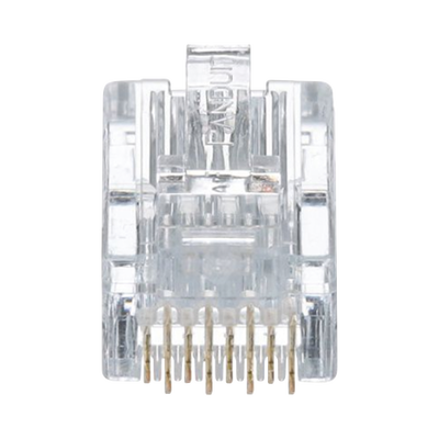 Plug RJ45 Cat5e, Para Cable UTP de Calibres 24-26 AWG, Chapado en Oro de 50 micras, Paquete de 50 piezas  MP588-L