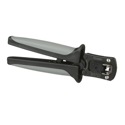 Pinzas Ponchadoras Para Plugs Modulares RJ45, Cat5e, Cat6 y Cat6A, Color Negro  MPT5-8AS