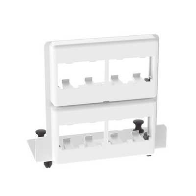 Patch Panel de 8 Puertos Mini-Com, Para Uso con Gabinetes Multipropósito, de Instalación a Presión, Color Blanco  MS8PPB