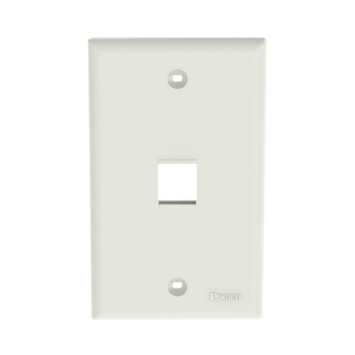 Placa de Pared Vertical, Salida Para 1 Puerto Keystone, Color Blanco Mate  NK1FNIW