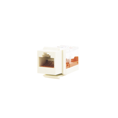 Conector Jack Estilo Leadframe, Tipo Keystone, Categoría 5e, de 8 posiciones y 8 cables, Color Blanco mate  NK5E88MIWY