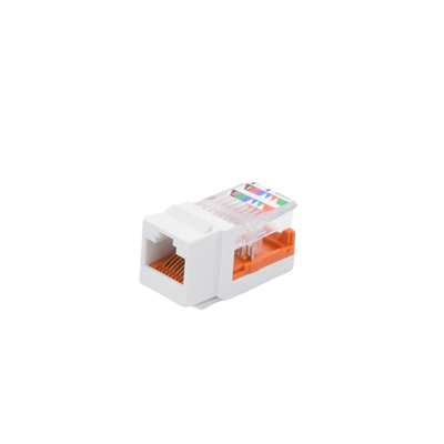 Conector Jack Estilo Leadframe, Tipo Keystone, Categoría 5e, de 8 posiciones y 8 cables, Color Blanco  NK5E88MWHY