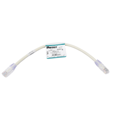 Cable de parcheo UTP Categoría 6, con plug modular en cada extremo - 1 ft (30.48 cm) - Blanco  NK6PC1Y
