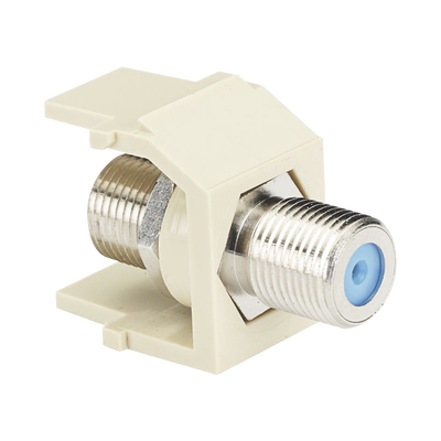 Módulo Acoplador Coaxial Tipo F, Keystone, de 75 Ohms, 3.0 GHz, Color Blanco Mate  NKFIW