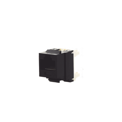 Conector Jack Estilo 110 (de Impacto), Tipo Keystone, Categoría 5e, de 8 posiciones y 8 cables, Color Negro  NKP5E88MBL