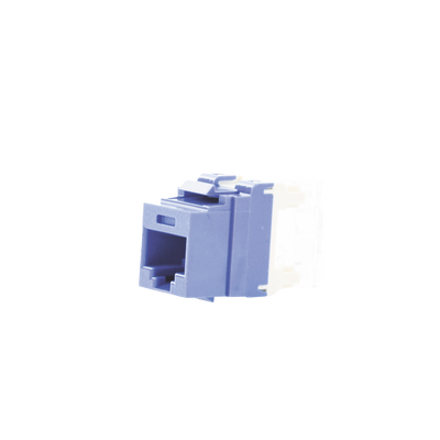 Conector Jack Estilo 110 (de Impacto), Tipo Keystone, Categoría 5e, de 8 posiciones y 8 cables, Color Azul   NKP5E88MBU