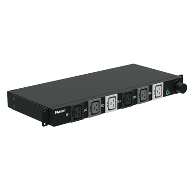 PDU Básico para Distribución de Energía, Plug de Entrada Trifásico CS8365C, Con 6 Contactos C19, Instalación Horizontal de 19in, 1UR, 50 Amp, 208 Vca  P06B02M