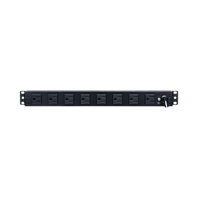 PDU Básico Para Distribución de Energía, Con 8 Tomas NEMA 5-15R Traseras y 2 Tomas 5-15R Frontales, 1UR, 15 Amp, 120 Vca PDU15B2F8R