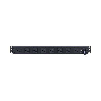 PDU Básico Para Distribución de Energía, Con 8 Tomas NEMA 5-15R Traseras, 1UR, 15 Amp, 120 Vca PDU15B8R