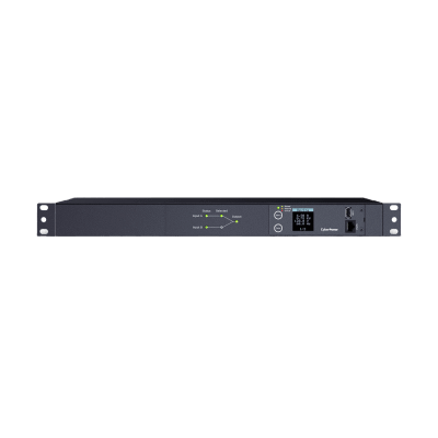 PDU ATS (Fuente Redundante Auto-transferible) Medible, Para Distribución de Energía, 2 Entradas 120 Vca NEMA5-15P, Con 10 Salidas NEMA 5-15R, Horizontal 19in, 1UR   :PDU24001