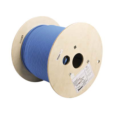 Bobina de Cable Blindado F/UTP de 4 Pares, Cat6A, Soporte de Aplicaciones 10GBase-T, LSZH (Libre de Gases Tóxicos), Color Azul, 305m  PFL6X04BU-CEG