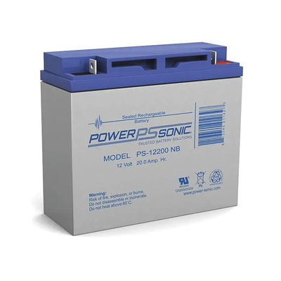 Batería 12V, 20AH, Para Respaldo, Tecnologías AGM/VRLA, 5 Años Vida Útil, Terminales NB2, Reconocida UL PS-12200-NB2