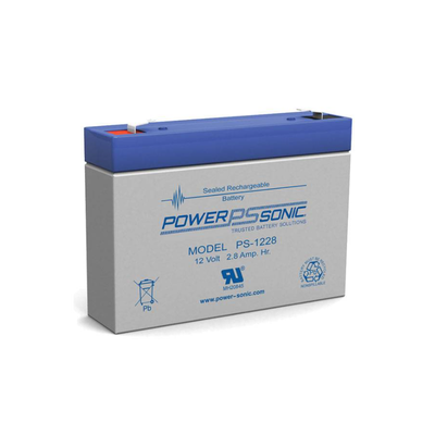 Batería de Respaldo UL de 12 V, 2.8 AH, Ideal para Sistemas de Detección de Incendio, Control de Acceso, Intrusión, Videovigilancia y Energía Solar PS-1228