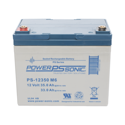 Batería 12V, 35AH, Para Respaldo, Tecnologías AGM/VRLA, 5 Años Vida Útil, Terminales M6, Reconocida UL PS-12350-M6