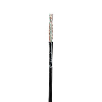 Bobina de Cable UTP de 4 Pares, Con Aislamiento de Fluoropolímero, Cat6A (23 AWG), Uso Interior/Exterior Para Entorno Ambiental de Altas Temperaturas (Hasta 125ºC) , CMP (Plenum), Color Negro, 305 m  PUO6AS04BL-G