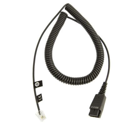 QD-RJ9-01, Cable adaptador QD tipo Poly a RJ9 Compatible con la mayoría de los teléfonos IP
