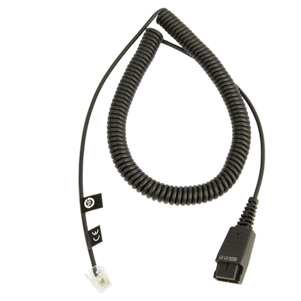 QD-RJ9-01, Cable adaptador QD tipo Poly a RJ9 Compatible con la mayoría de los teléfonos IP | Humberto Chacon QD-RJ9-01, Cable adaptador QD tipo Poly a RJ9 Compatible con la mayoría de los teléfonos IP