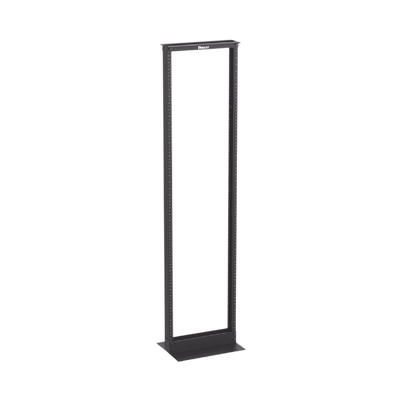 Rack de Dos Postes Estándar de 19 in, Rieles Numerados y Roscados #12-24, Fabricado en Aluminio, 45 Unidades de Rack, Color Negro  R2P