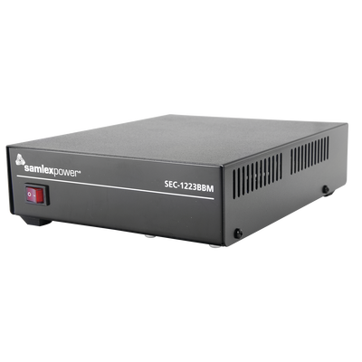 Fuente de poder 13.8V, 23A, conmutada con circuito cargador de baterías. SEC-1223BBM
