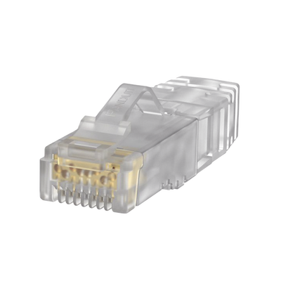Plug RJ45 Cat6A, Para Cable UTP de Calibre 23-24 AWG, Chapado en Oro de 50 micras, Paquete de 100 piezas  SP6X88-C