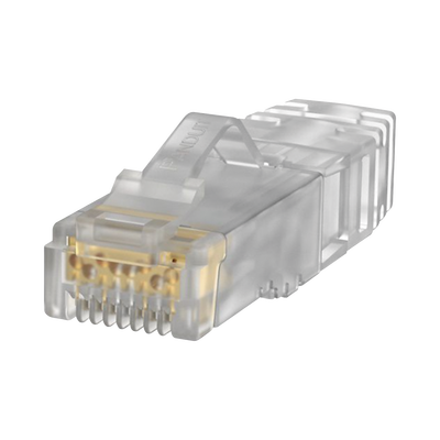 Plug RJ45 Cat6A, Para Cable UTP de Calibre 26 AWG, Chapado en Oro de 50 micras, Paquete de 100 piezas  SP6X88SD-C